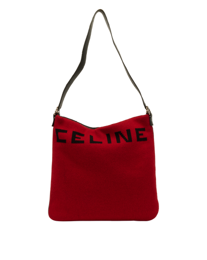 Graphic Knit Shoulder Bag, &pound;475, Handbags, Blue, Fabric, Front view